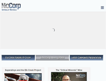 Tablet Screenshot of niocorp.com